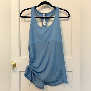 Fabletics Light Blue Tank Top with Side Tie